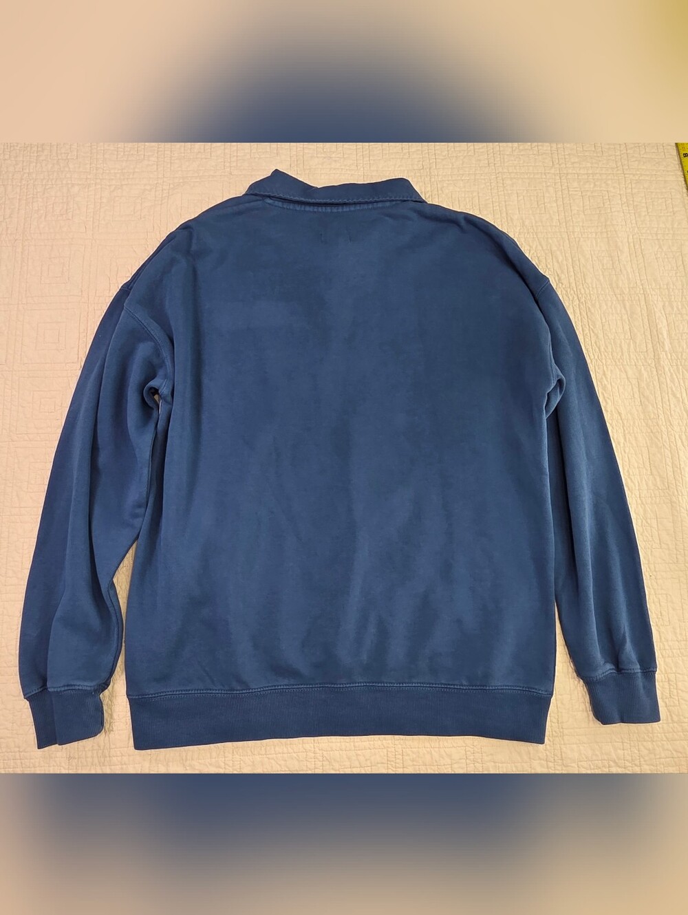 NWT Dickies Men’s Medium Blue Gray Collared Polo Sweatshirt Pullover - Picture 2 of 9